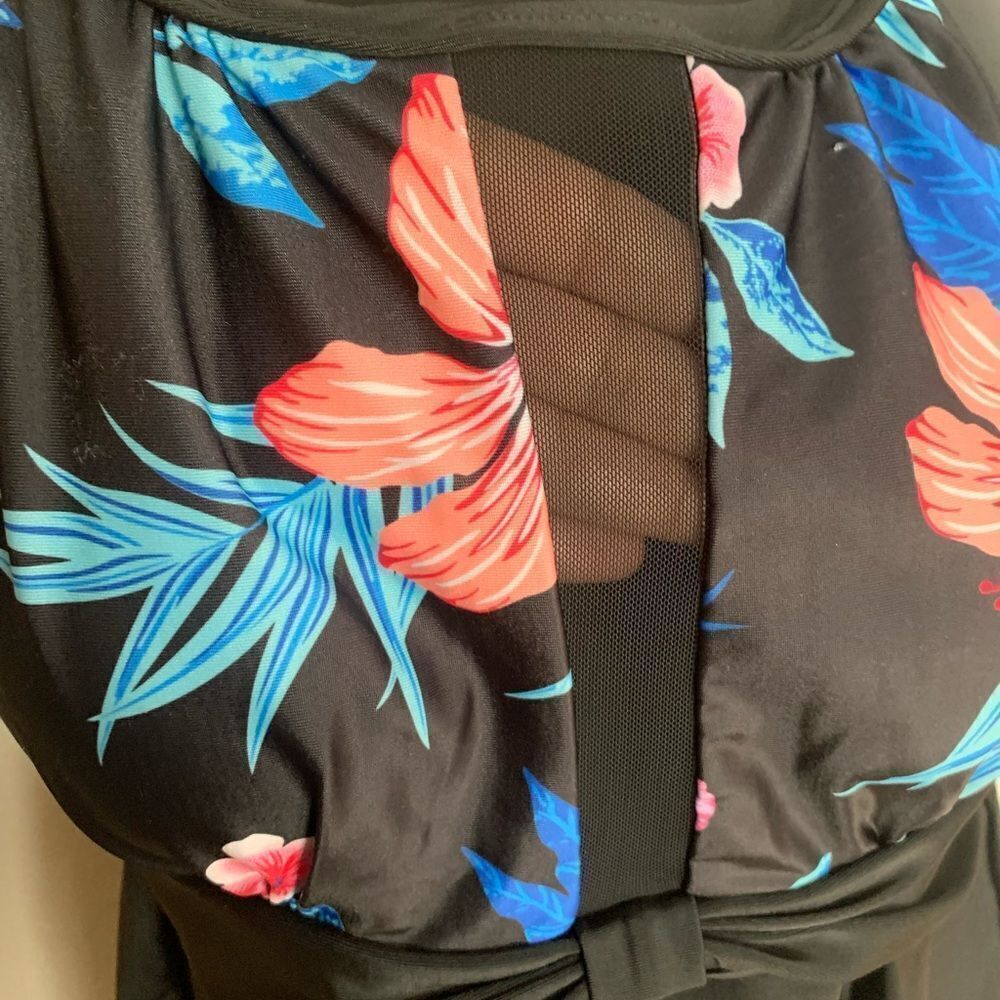 Black Tankini with floral print - Picture 3 of 4